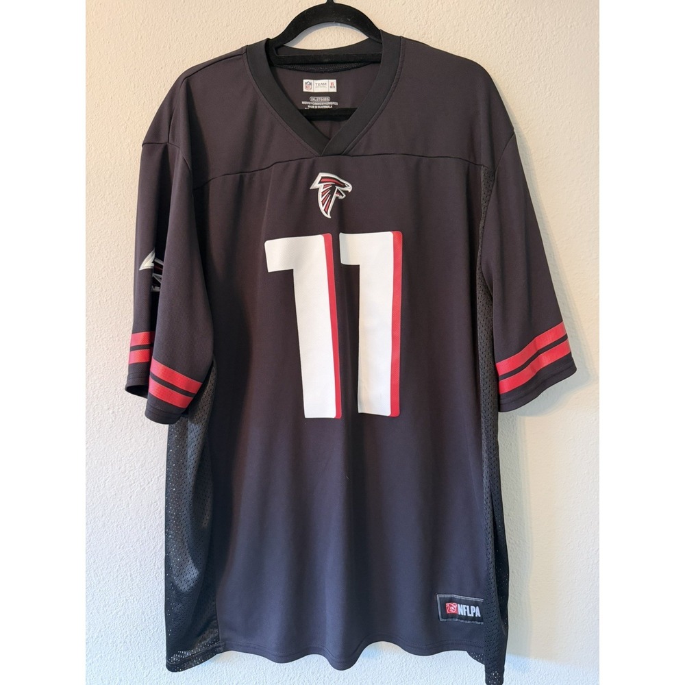 NFL Team Apparel Football  Atlanta Falcons, #11 Jones Black Jersey, Men's 2XL
